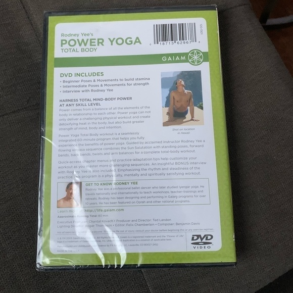 GAIAM Rodney Yee’s Power Yoga Total Body DVD - Picture 2 of 2